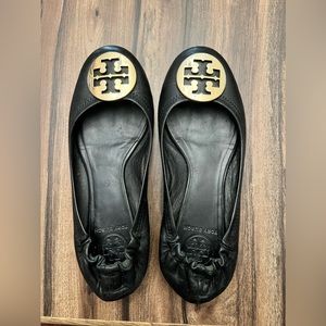 Tory Burch Women’s Classic Black Leather Ballet Flat Size 7.5